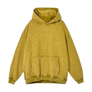 Sweat-shirt à capuche surdimensionné pour homme, couleur unie, en coton French Terry, coupe classique, avec poche, pour l'automne. - Product Image 3