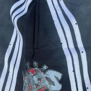 Fabricant de vêtements de rue Logo personnalisé Pantalons de survêtement en éponge française Pantalons pour hommes en coton vieilli Vintage lavage à l'acide Shorts - Product Image 3