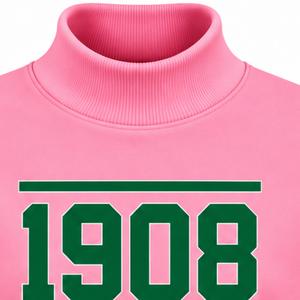 Sudadera Premium AKA Rosa para Mujer, Cuello Alto, Estampado Gráfico Personalizado 1908, Corte Holgado Informal, para Eventos de Hermandades - Product Image 5