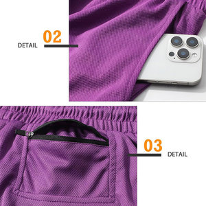 Built In <b>Compression</b> Gym <b>Shorts</b> For <b>Men</b> Muscle Support Reduce Friction Smooth Texture Blended Fabric <b>Shorts</b> With Custom Logo - Product Image 5