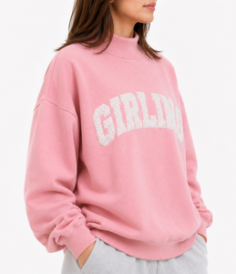 Sudadera de Cuello Alto para Mujer, 100% Algodón, Corte Regular, Ligera, Tejida, para Invierno, Transpirable y Ecológica - Product Image 3