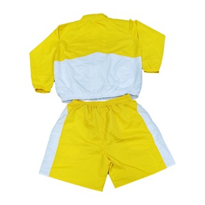 Lightweight Polyester/Cotton <b>Knitted</b> Half Sleeve Winter Jacket Shorts Two Piece <b>Set</b> Casual Streetwear Style Windbreaker Quick - Product Image 5