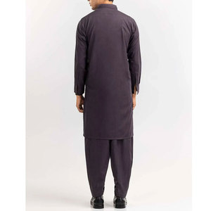 <b>Men</b> Classic Shalwar Kameez Elegant Plain Design Soft Fabric Traditional Clothing For Daily And Formal Occasions - Product Image 5