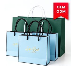 Sac en papier pour bijoux personnalisé OEM ODM de qualité supérieure avec logo en feuille d'or et impression de luxe - Product Image 1