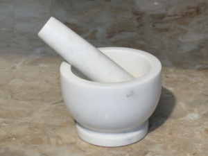 Newflourish - Juego de Mortero y Pilón de Mármol Blanco para Ajo, Apto para Lavavajillas, Ecológico y Duradero, en Oferta - Product Image 1