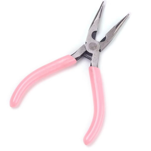 Pink Handle <b>Precision</b> <b>Tool</b> for Hair Extensions Plier Micro Ring Hair Extension Plier fusion Plier for Hair Extension - Product Image 3