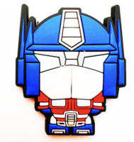 Parche de Goma 3D con Cabeza de Optimus Prime, Azul, Rojo y Blanco, PVC en Relieve, Insignia Adhesiva, Regalo