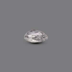 Loose 3.95 Carat White Zircon Gemstone for Fine Jewelry 11mm Diameter - Product Image 3