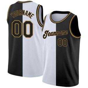 Maillot de basket-ball rayé bleu personnalisé avec impression sublimée du nom et du numéro de l'équipe, débardeur en maille sans manches unisexe, taille adulte - Product Image 6