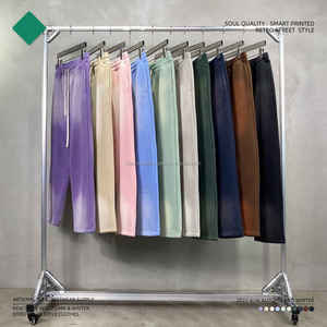 Pantalón de chándal holgado de pierna ancha con logotipo estampado de algodón 100%, pantalones de chándal Acampanados para hombre, pantalón con tachuelas, peso pesado personalizado 500 GSM, peso de tela - Product Image 6
