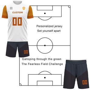 Uniforme de football d'équipe personnalisé |   Tailles pour hommes et femmes |   Vêtements de sport légers, respirants et anti-humidité 100% polyester - Product Image 4
