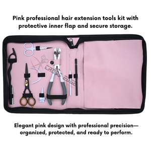 Kit d'accessoires pour extensions de cheveux Microlink avec pince à sertir pour micro-anneaux, rasoir à cheveux, aiguilles à coudre courbées, pinces à boucles - Product Image 5