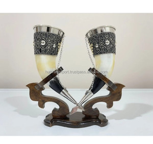 Cuerno para beber vikingo hecho a mano, forma natural ecológica para Recreaciones históricas, Cosplay, saborea tus bebidas favoritas - Product Image 1