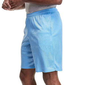 Shorts de basketball mi-taille pour hommes, 100 % coton, couleur unie, décontractés, confortables, séchage rapide, avec cordon de serrage, couleur personnalisable - Product Image 3