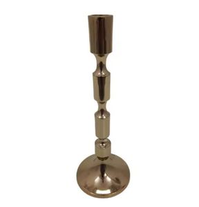 Portavelas Decorativo de Aluminio, Elegante Soporte de Metal para Velas, Color Oro Latón Rústico, Decoración para el Hogar - Product Image 1