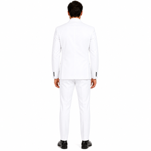 Custom Logo Mens Formal Suit 3 Button Notch Lapel Business Suit Coat Trousers <b>Set</b> Solid Color Custom Men Business Suit <b>Set</b> - Product Image 2
