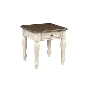 Consolle Antica Bianca e Marrone con Cassetto Portaoggetti - Product Image 2