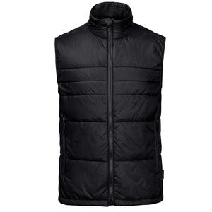 Chaleco Deportivo de Invierno Cálido sin Mangas, Chaqueta Acolchada sin Mangas con Cuello en V, Chaqueta con Cremallera para Senderismo y Correr, Cuello Alto - Product Image 1