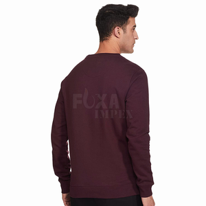 Sweat-shirt à col rond chaud et à manches longues pour hommes, hiver, échantillon gratuit, pull-over doublé polaire, décontracté, élégant et confortable, à vendre - Product Image 2