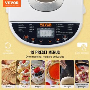 Padella in ceramica antiaderente per macchina per il pane programmabile digitale 19-in-1 per 2 libbre di pasta senza glutine 3 formati di pagnotta 3 pane - Product Image 2
