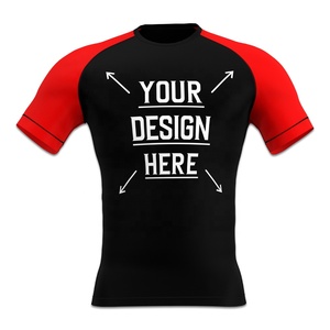 เสื้อรัดกล้ามเนื้อสำหรับกีฬา No Gi ยี่ห้อ OEM ODM ระบายอากาศ แห้งเร็ว ป้องกันรังสียูวี UPF50+ สำหรับผู้ชาย เล่น BJJ แขนสั้น - Product Image 5