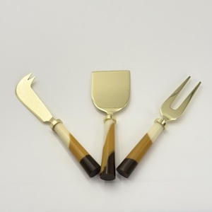 Western Stainless Steel <b>Cheese</b> Cutting Tools Gold Plated with Resin Handle for Home Hotel Kitchenware <b>Cheese</b> <b>Sets</b> - Product Image 5