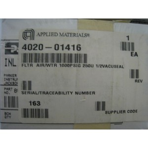 6 ชิ้นใหม่ AMAT 4020-01416 ไส้กรองอากาศ/น้ำ 1000 PSIG - อุปกรณ์และอะไหล่เซมิคอนดักเตอร์ระดับโลกที่เชื่อถือได้ - Product Image 4