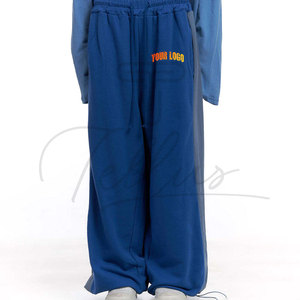 Pantalones de hombre de forro polar de doble cintura, holgados, casuales, de corte suelto, estilo acampanado, streetwear, hechos en Pakistán, ¡los más vendidos! - Product Image 4