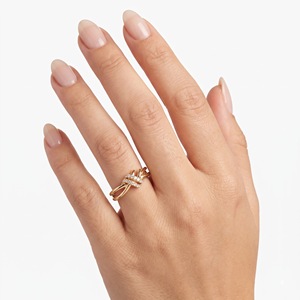 Anillo de compromiso de oro rosa fino con engaste de bisel, tipo F, certificado IGI, 14K, bonito y moderno, para aniversario de boda - Product Image 5