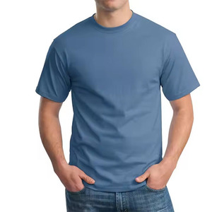 Camiseta unisex personalizada con logotipo OEM, 100% algodón, 210 g/m², tejido peinado, básica, lisa, disponible en colores negro, blanco y azul, camisetas para hombre. - Product Image 1