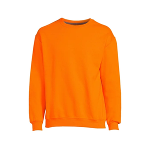 Orange Color Plus Size Men's Sweatshirts Customized Design Stylish Fashionable Breathable Knitted Premium Quality Sweatshirts - Product Image 1