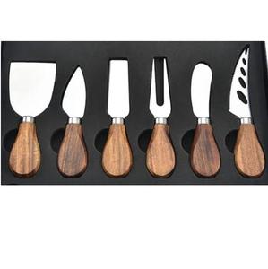 Indian Handcrafted Wooden Handle Nickel Plated Cutlery Set Modern Design Flatware Set Bulk Quantity Cheese Cutting <b>Tool</b> - Product Image 1