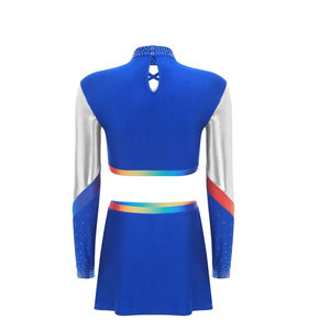 Uniforme de cheerleading pour jeunes groupes, personnalisé par Solid Trader, avec impressions sublimées vives, structure souple, avantage concurrentiel et design élégant - Product Image 5