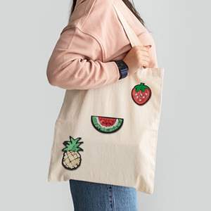 Bolso de Lona de Algodón con Diseño de Cuentas, para Compras, Libros Escolares, Viajes Diarios, Bolso Pequeño - Product Image 4