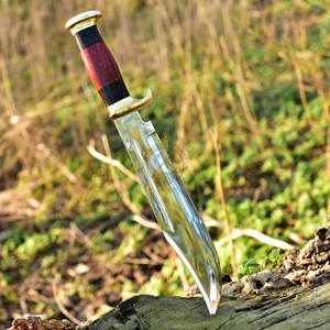 Nouvelle édition personnalisée de couteau de chasse Bowie J2 en acier fait main de 17 pouces avec manche en bois et laiton, couteau à lame fixe de collection, le plus tranchant - Product Image 6