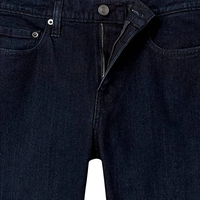 Pantalons en jean pour hommes, 100% coton, jean bleu foncé personnalisé, coupe slim droite, pantalon décontracté, style streetwear pour hommes