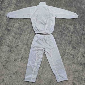 Nylon Jogging Suits <b>Windbreaker</b> Tracksuits Set <b>Black</b> with Custom logo Embroidery Patch Sweatsuits - Product Image 6