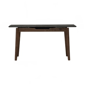 Modern Space-Saving Expandable Dining <b>Table</b> with Walnut Finish Compact <b>Table</b> <b>for</b> <b>Small</b> Apartment, <b>Kitchen</b> & Dining Room - Product Image 2