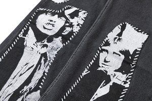 กางเกงยีนส์เดนิมผู้ชายสไตล์สตรีทแวร์ขายส่ง ล้างสีซีด กางเกงยีนส์ลำลองทรงหลวม กางเกงยีนส์โอเวอร์ไซส์ทรงหลวมสำหรับทุกเพศ - Product Image 3