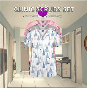 Conjunto de Pantalones de Color Sólido con Estampado para Mujer, de Spandex/Poliéster, de Venta Caliente, de Vesbhusha Exporter, Uniformes Médicos para Enfermeras y Doctoras, para Hospital - Product Image 2