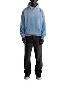 OEM Custom Printed Embroidery Logo Design <b>Men's</b> Vintage High Street <b>Hoodies</b> Knitted Hooded Clothes with Spray Dyes - Product Image 4