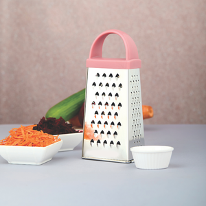 Stainless steel 4 in 1 slicer and grater with durable plastic handle <b>multifunctional</b> kitchen tool for efficient food preparation - Product Image 2
