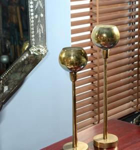 <b>Brass</b> Candle Stand Round Metal Home Decoration Durable Table Top Display - Product Image 3