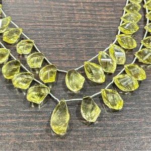 Cuentas de cuarzo limón natural con corte elegante de 7-10 mm, excelente calidad, cuentas sueltas sin tratar de la India para joyería y collares. - Product Image 4
