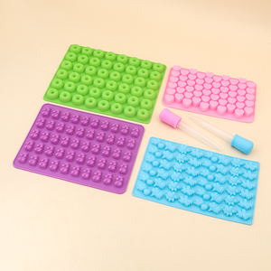 6 adet yapışmaz silikon şeker Molde sakızlı ayı dinozor Donut kalp 2 damlalıklar kalıpları süslemeleri için mükemmel Bakeware Set - Product Image 4