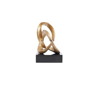 Último patrón llegada elegante diseñador chapado en oro aluminio fundido aspecto único hogar acentos decorativos esculturas de lujo - Product Image 1