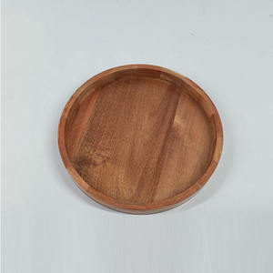 Assiettes en bois d'acacia et de manguier faites à la main, design moderne gravé sur mesure, écologiques, jetables, finition prête à l'emploi, cadeaux d'affaires, alimentation - Product Image 2