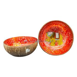 ชุดชามมะพร้าวเคลือบแลคเกอร์สีผสมแบบใช้แล้วทิ้งสไตล์เวียดนามราคาสมเหตุสมผลสำหรับผู้ซื้ออาหารเชิงพาณิชย์ - Product Image 1