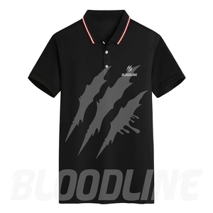 Chemise à manches courtes pour homme Bloodline, vert foncé, coton tricoté, respirante, séchage rapide, coupe classique, logo imprimé sur le devant - Product Image 1