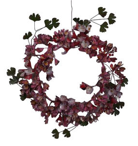 Couronne de feuilles écologique faite à la main pour les décorations de Noël et du Nouvel An, ornement suspendu en tôle de fer artificielle - Product Image 3
